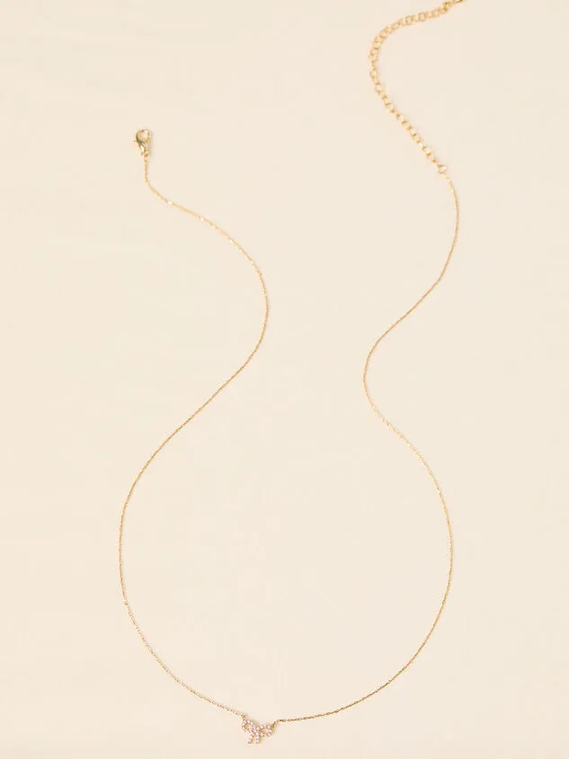 18K Gold CZ Bow Charm Necklace 18kgold Women Altar039d State Necklaces 18K Gold CZ Bow Charm Necklace 18kgold Women Altar039d State Necklaces