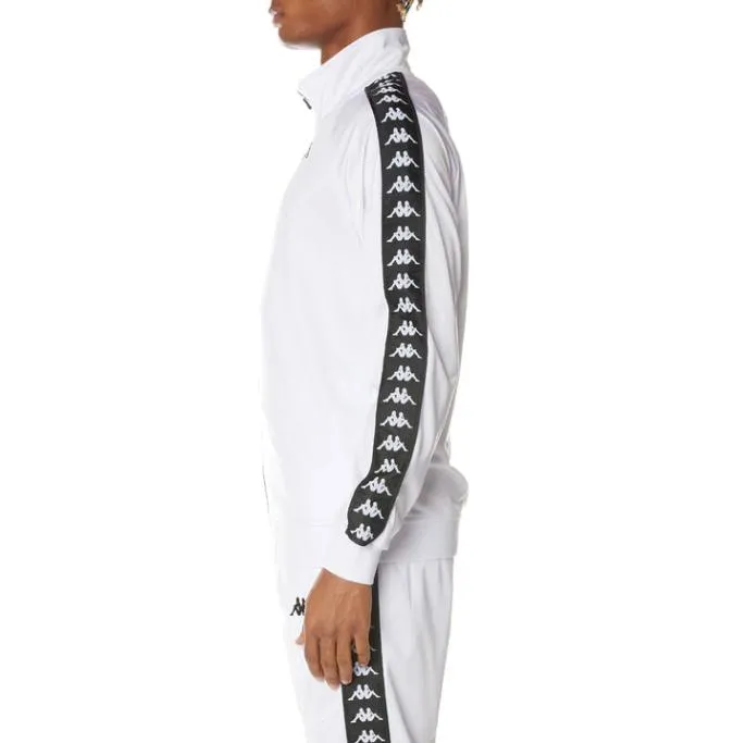 222 Banda Anniston Track Jacket 8211 White Black White Black Men Kappa Tracksuits