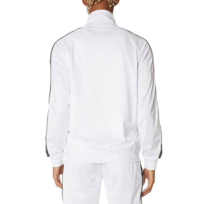222 Banda Anniston Track Jacket 8211 White Black White Black Men Kappa Tracksuits