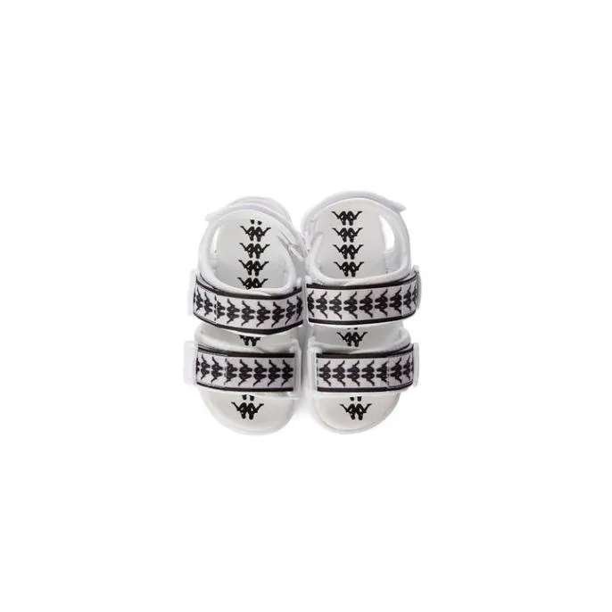 222 Banda Aster 7 Kids Sandals 8211 White Black KidsFootwear Kappa Sandals