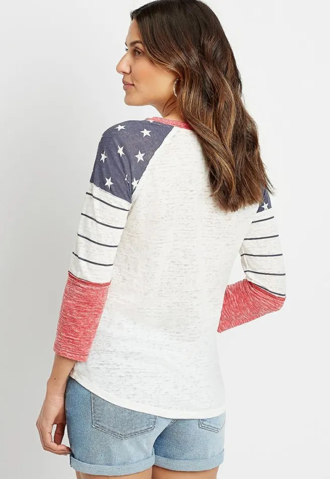 247 Americana Baseball Tee Women Maurices Tops