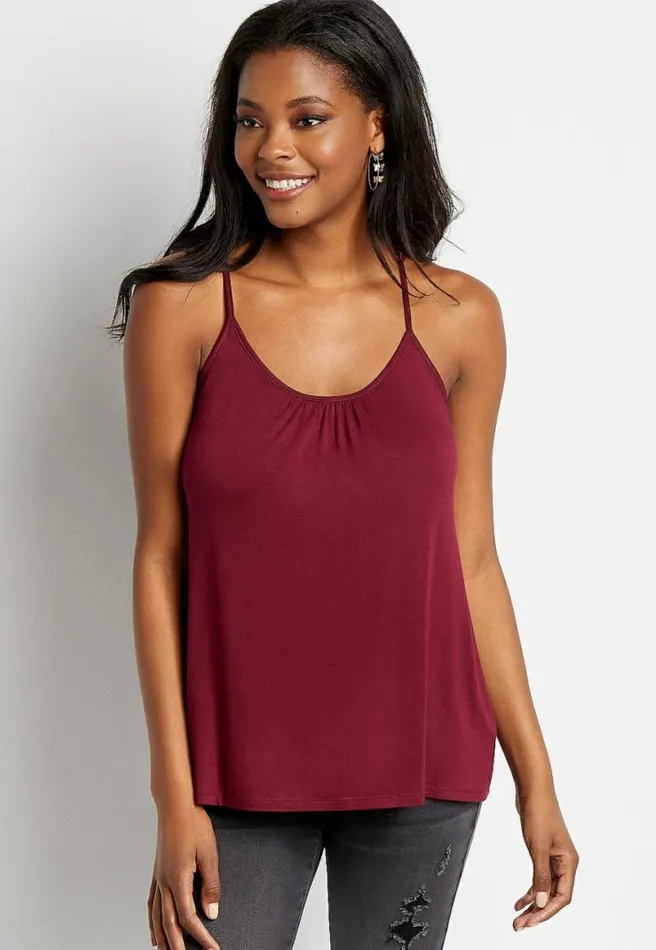 247 Red Strappy Back Tank Top Women Maurices Tops