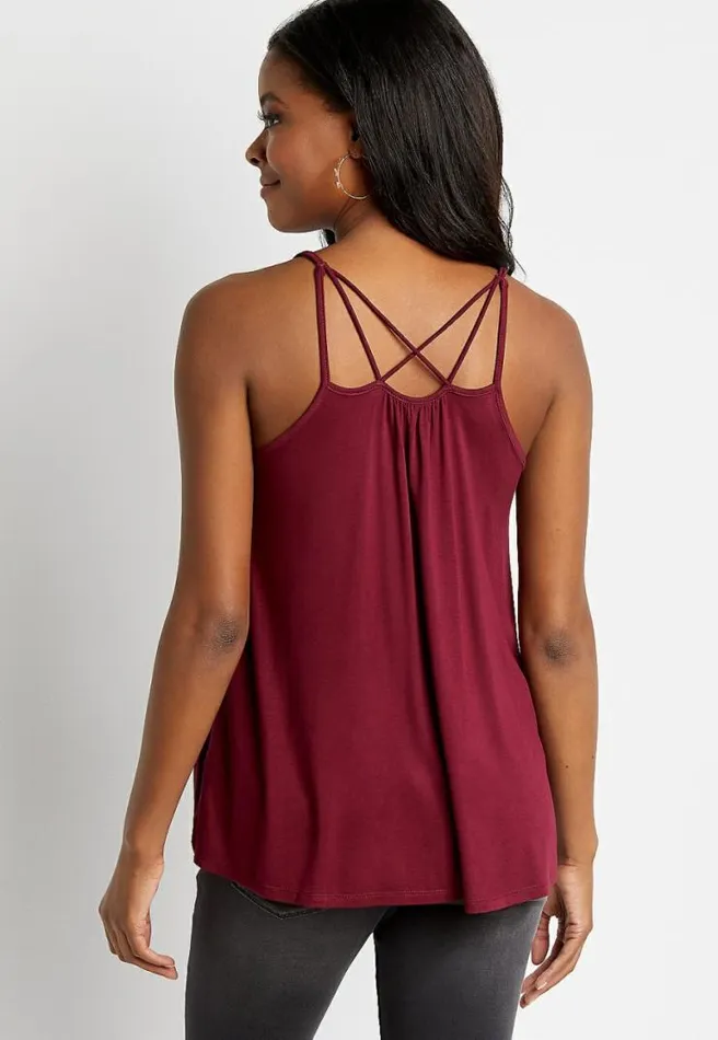 247 Red Strappy Back Tank Top Women Maurices Tops