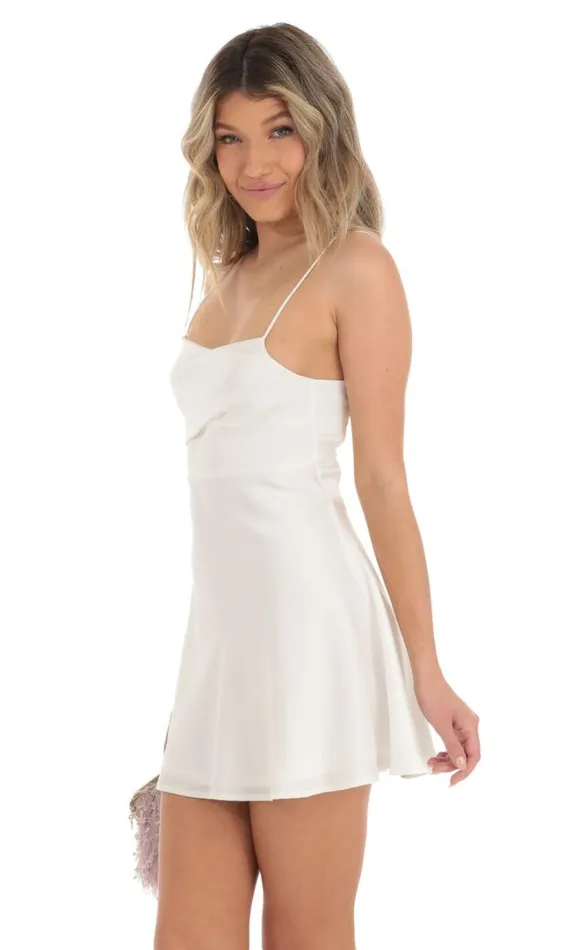 ALine Dress White Women LUCY IN THE SKY Mini Dresses ALine Dress White Women LUCY IN THE SKY Mini Dresses