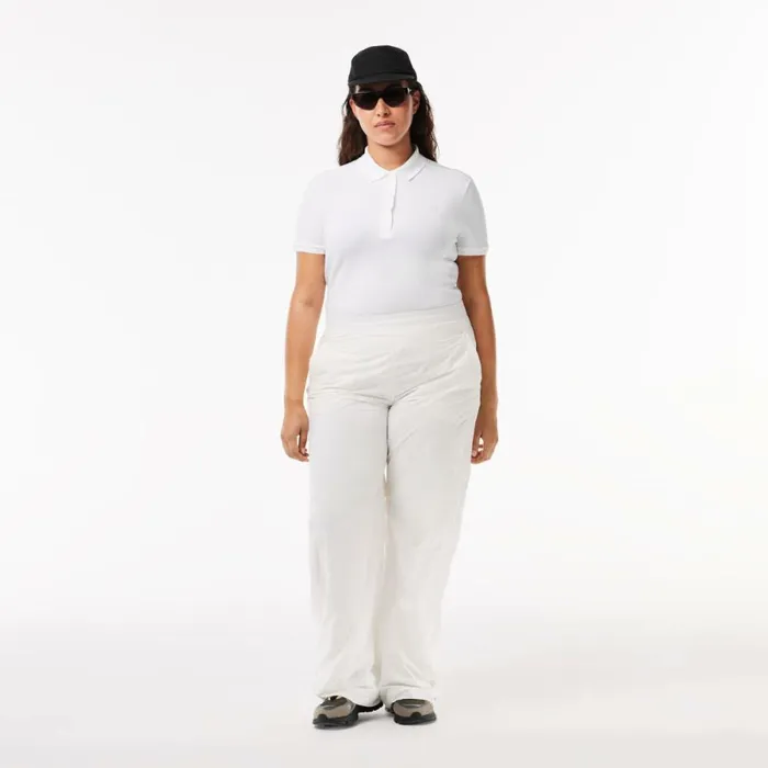 Activewear Women Lacoste Women039s L12D Slim Fit Stretch Mini Piqu Polo White 001