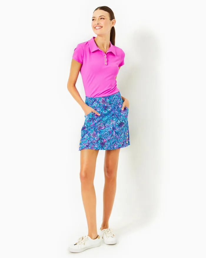 Activewear Women Lilly Pulitzer UPF 50 Luxletic Monica Side Snap Skort Breakwater Blue Shells N Bells Golf Activewear Women Lilly Pulitzer UPF 50 Luxletic Monica Side Snap Skort Breakwater Blue Shells N Bells Golf