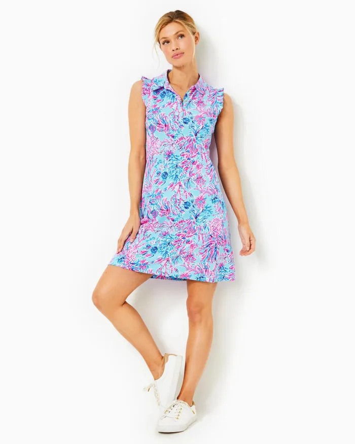 Activewear Women Lilly Pulitzer UPF 50 Luxletic Silvia Dress Celestial Blue Seek And Sea Activewear Women Lilly Pulitzer UPF 50 Luxletic Silvia Dress Celestial Blue Seek And Sea