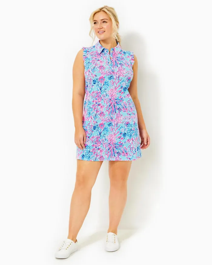 Activewear Women Lilly Pulitzer UPF 50 Luxletic Silvia Dress Celestial Blue Seek And Sea Activewear Women Lilly Pulitzer UPF 50 Luxletic Silvia Dress Celestial Blue Seek And Sea