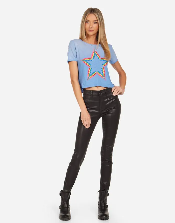 Adeline Rainbow Lightning Star Riptide Ombre Women Lauren Moshi Short Sleeve