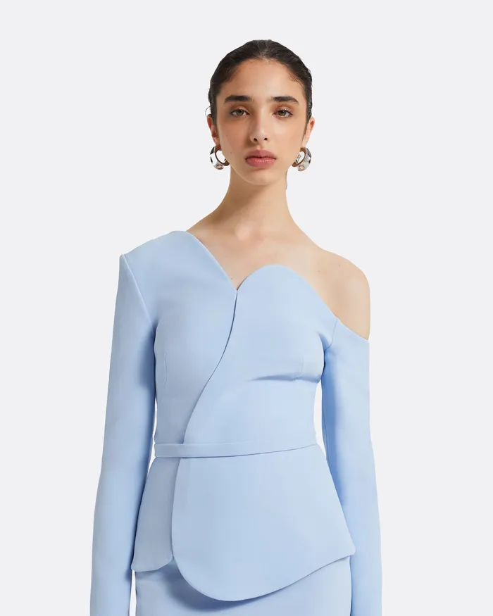 Adil Pale Blue Top Pale Blue Women Tops Safiyaa