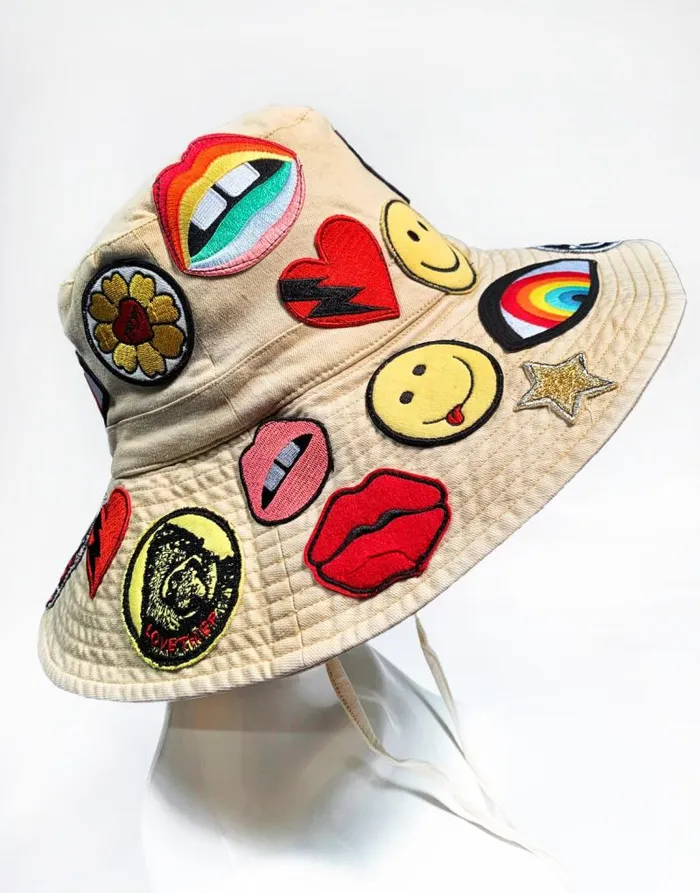Adina Allover Hippie Patches Natural Women Lauren Moshi Hats