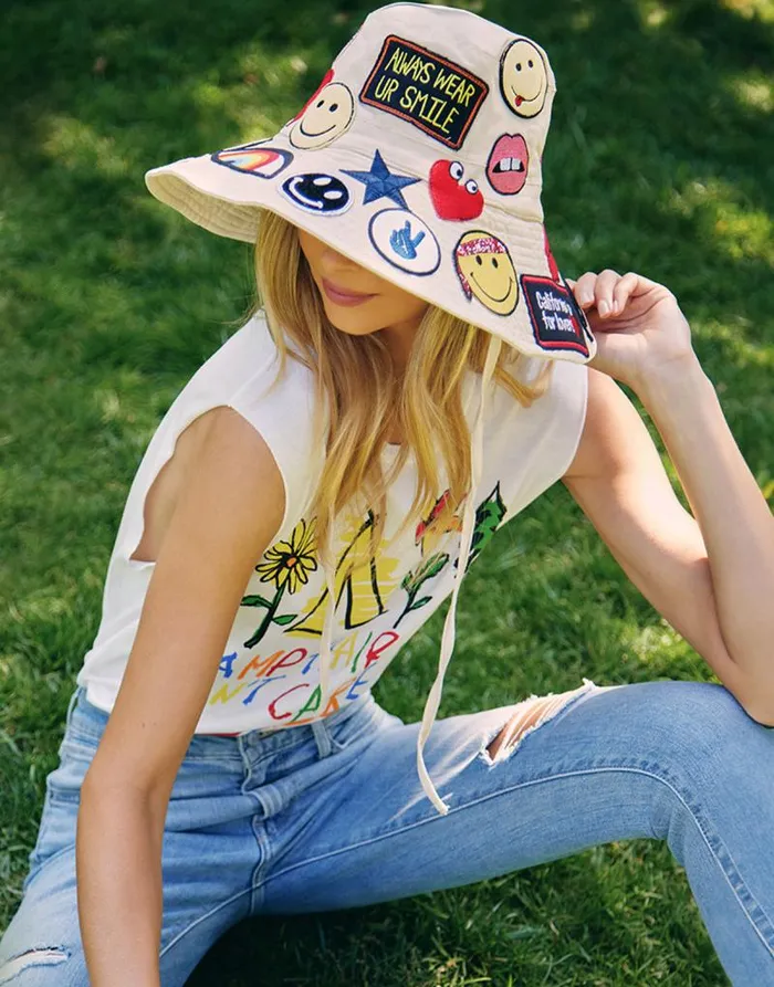 Adina Allover Hippie Patches Natural Women Lauren Moshi Hats