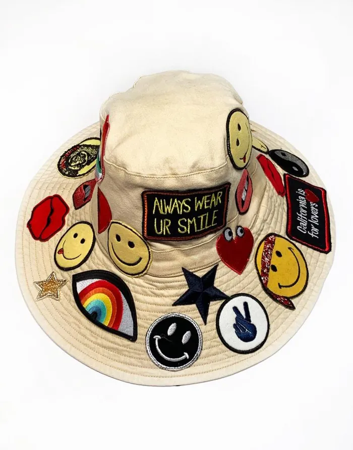 Adina Allover Hippie Patches Natural Women Lauren Moshi Hats