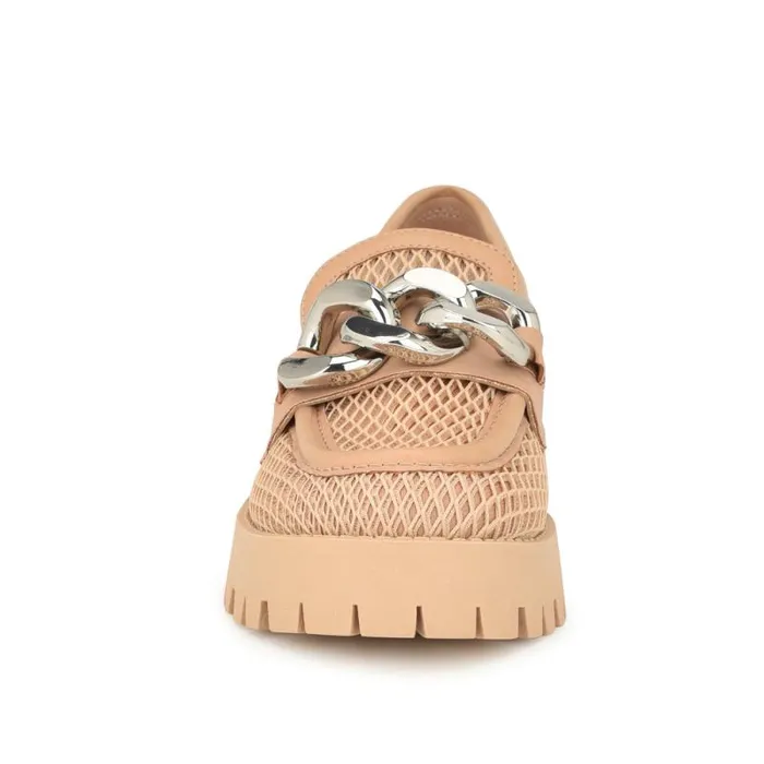 Afer Mesh Lugsole Loafers Natural Women Nine West Flats Afer Mesh Lugsole Loafers Natural Women Nine West Flats