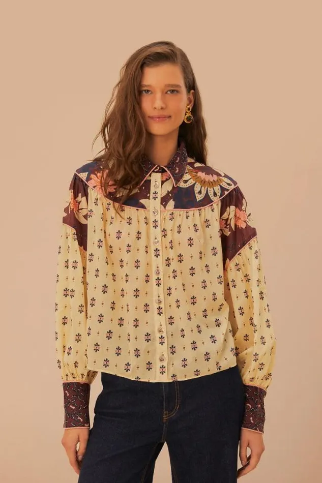Ainika Chill Burgundy Blouse Women FARM Rio Blouses