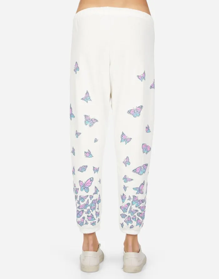 Alana Color Butterfly Skull Burst Milk Women Lauren Moshi Crop Sweatpants