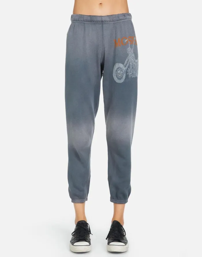 Alana Moshi Ride Faded Graphite Women Lauren Moshi Crop Sweatpants