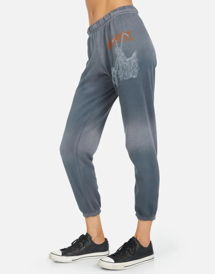 Alana Moshi Ride Faded Graphite Women Lauren Moshi Crop Sweatpants