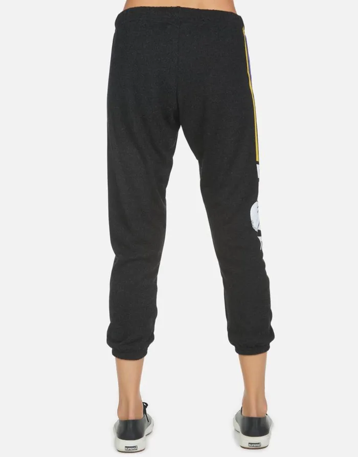 Alana Peace Love Stripe Black Women Lauren Moshi Crop Sweatpants