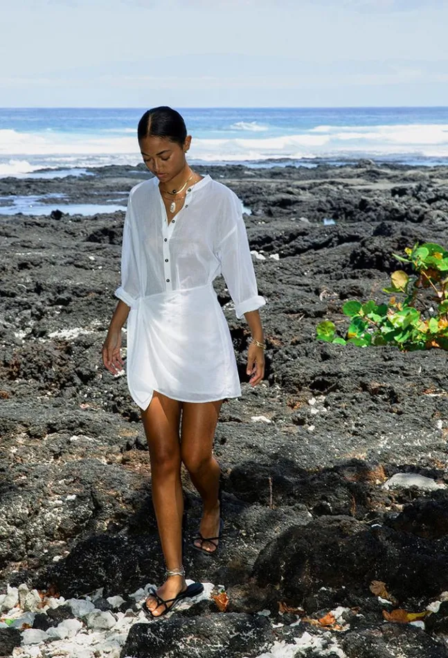 Ana Dress White Women Ciao Lucia Mini Dresses