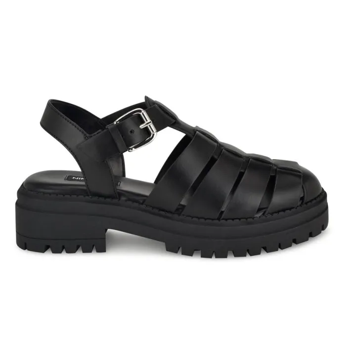 Anybel Fisherman Sandals Black Women Nine West Sandals