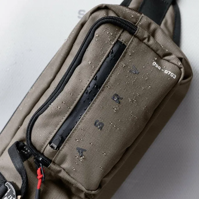 ASRV Bags Men Cordura Tech Crossbody Pack Deep Taupe