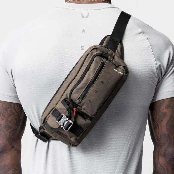ASRV Bags Men Cordura Tech Crossbody Pack Deep Taupe