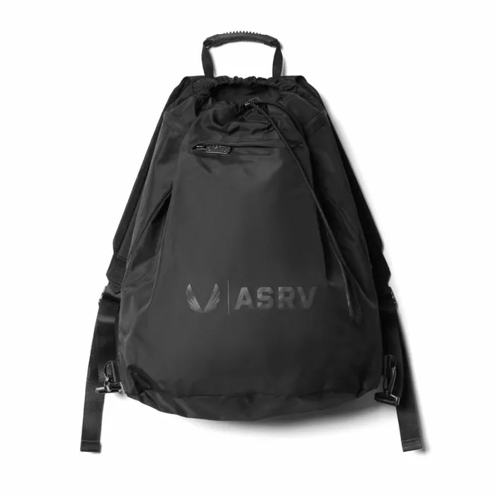 ASRV Bags Men Waterproof Rec Drawstring Backpack Blackblack