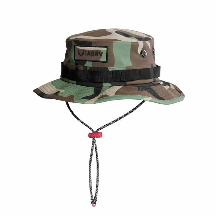 ASRV Hats and Headwear Men Waterproof Vented Boonie Hat Woodland Camo