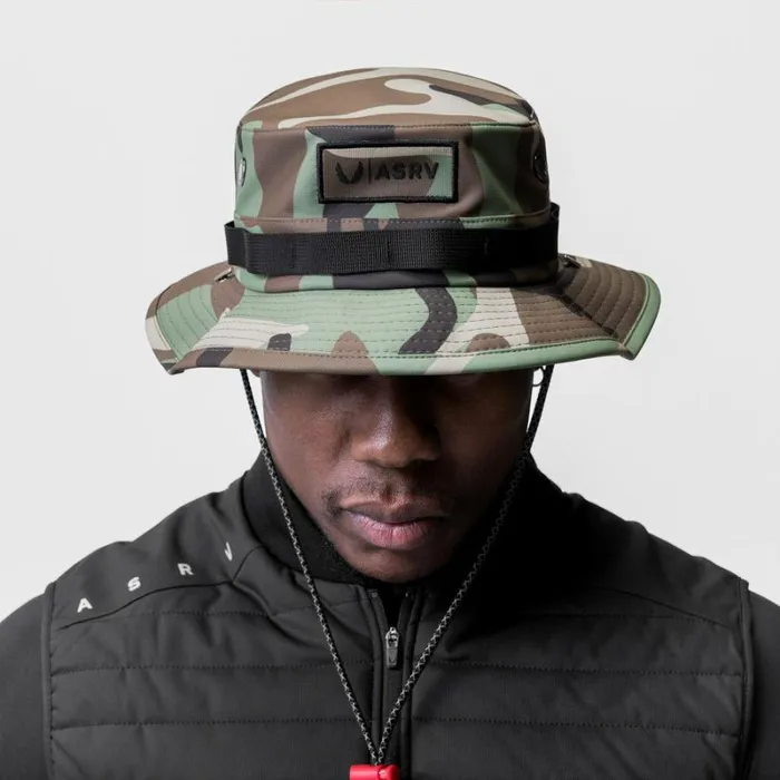 ASRV Hats and Headwear Men Waterproof Vented Boonie Hat Woodland Camo