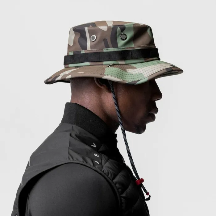 ASRV Hats and Headwear Men Waterproof Vented Boonie Hat Woodland Camo