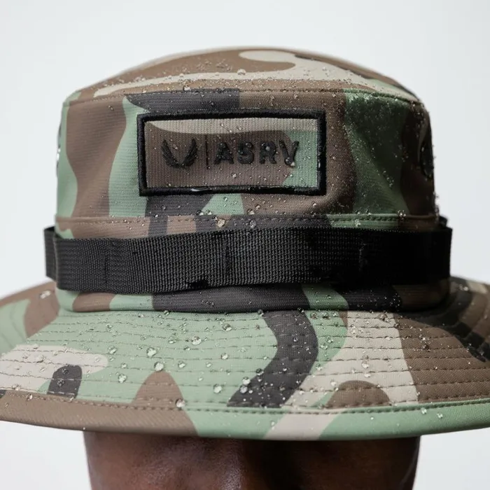 ASRV Hats and Headwear Men Waterproof Vented Boonie Hat Woodland Camo