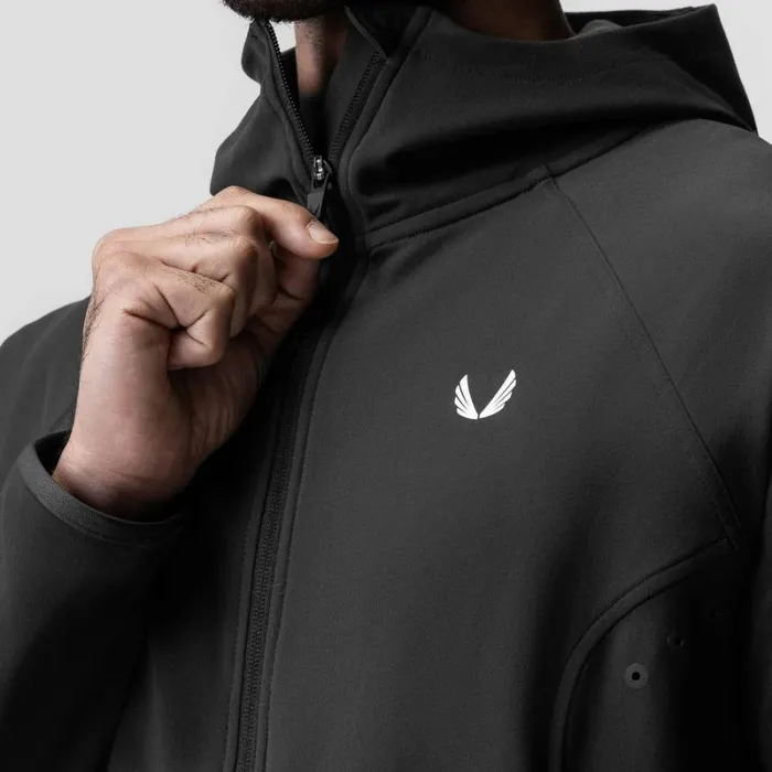 ASRV Hoodies and Sweatshirts Men Performance Fleece Zip Hoodie Space Grey