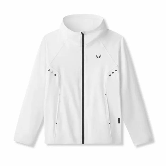 ASRV Hoodies and Sweatshirts Men Performance Fleece Zip Hoodie White