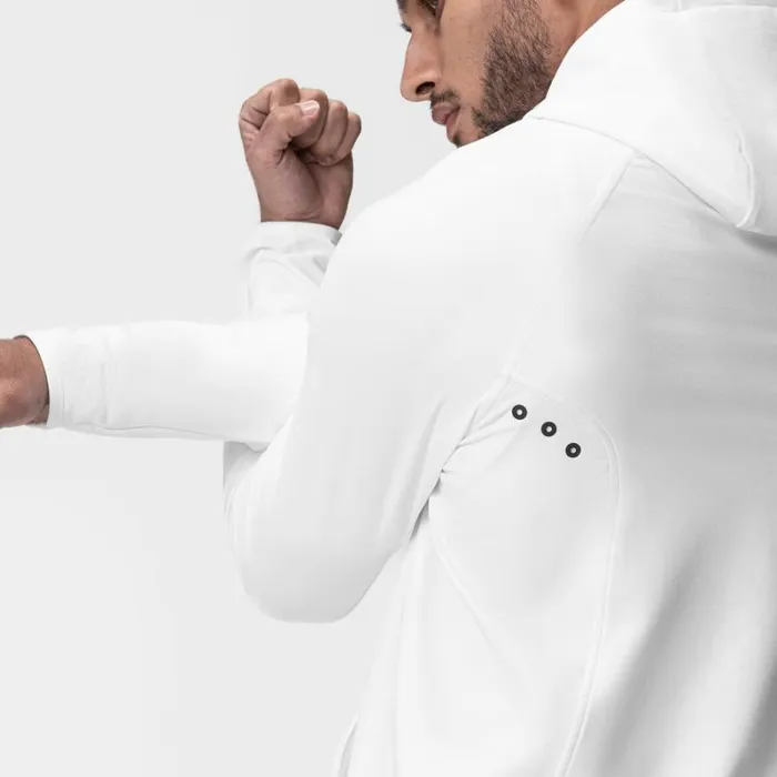 ASRV Hoodies and Sweatshirts Men Performance Fleece Zip Hoodie White