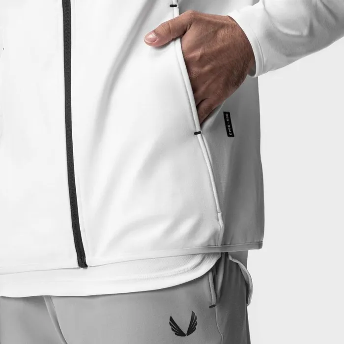 ASRV Hoodies and Sweatshirts Men Performance Fleece Zip Hoodie White
