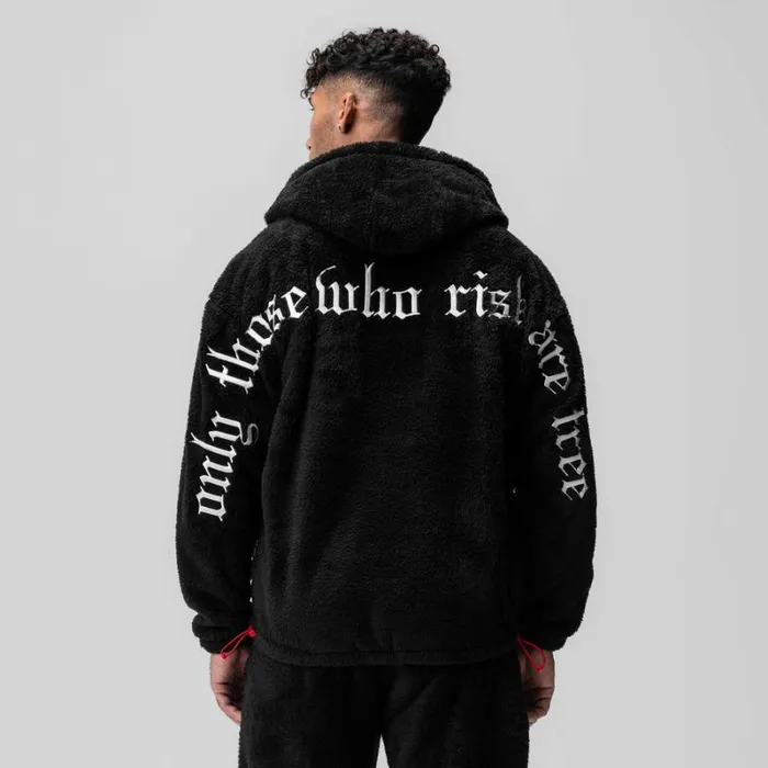 ASRV Hoodies and Sweatshirts Men Sherpa Recovery Hoodie Blackwhite