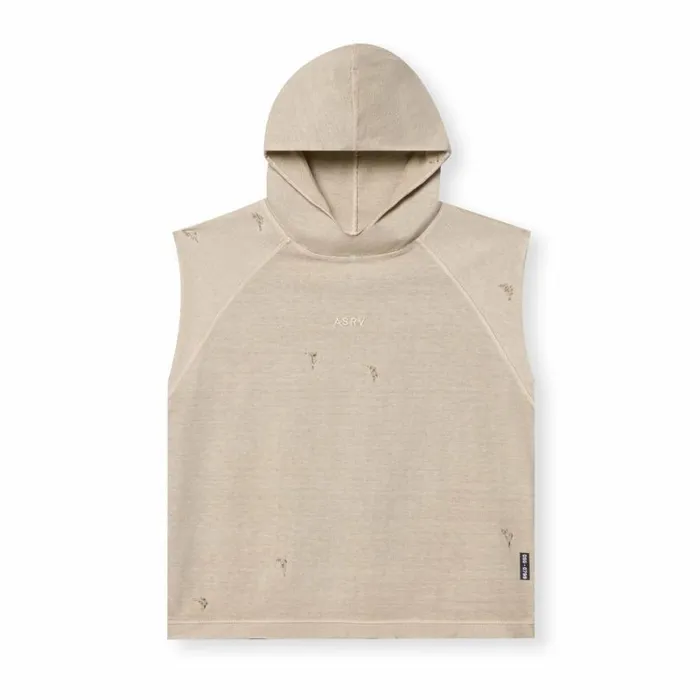ASRV Hoodies and Sweatshirts Men Tech Essential Cutoff Hoodie Faded Beige
