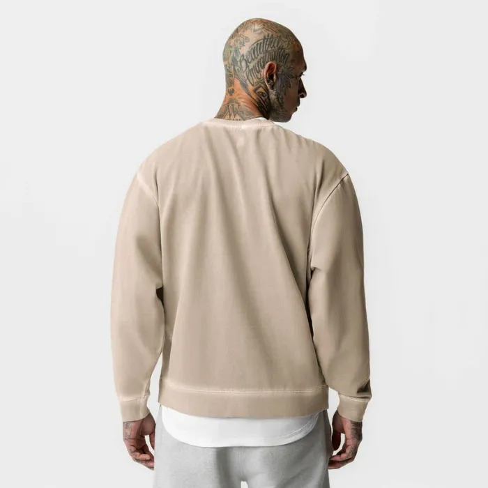 ASRV Hoodies and Sweatshirts Men Tech Essential Distressed Crewneck Faded Chai ASRV Hoodies and Sweatshirts Men Tech Essential Distressed Crewneck Faded Chai