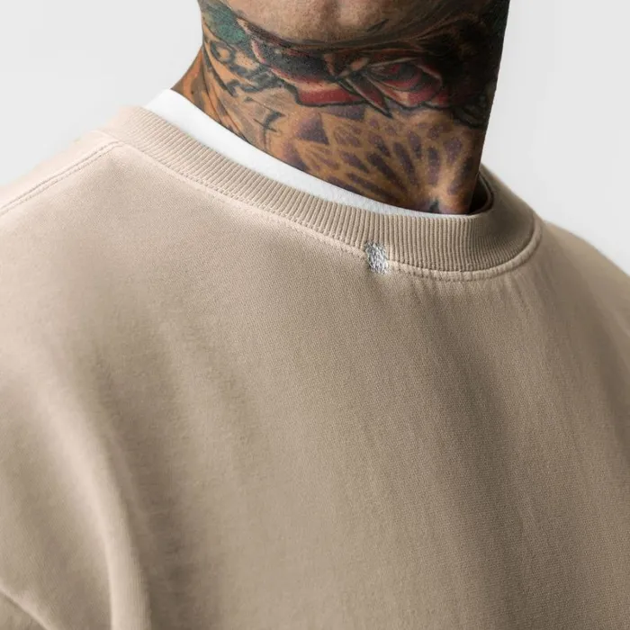 ASRV Hoodies and Sweatshirts Men Tech Essential Distressed Crewneck Faded Chai ASRV Hoodies and Sweatshirts Men Tech Essential Distressed Crewneck Faded Chai