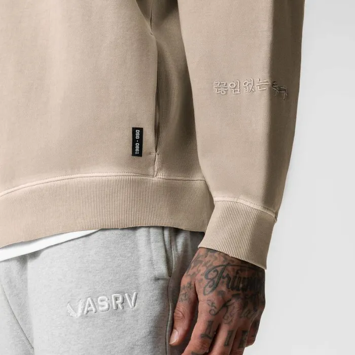 ASRV Hoodies and Sweatshirts Men Tech Essential Distressed Crewneck Faded Chai ASRV Hoodies and Sweatshirts Men Tech Essential Distressed Crewneck Faded Chai