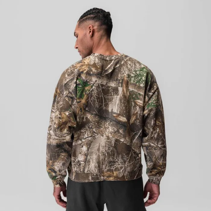 ASRV Hoodies and Sweatshirts Men Tech Essential Distressed Crewneck Realtree Camo ASRV Hoodies and Sweatshirts Men Tech Essential Distressed Crewneck Realtree Camo