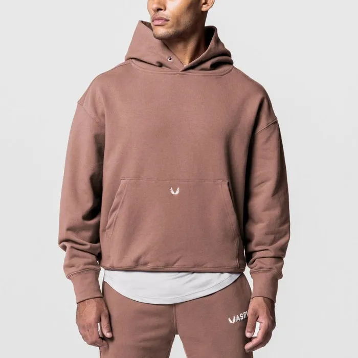 ASRV Hoodies and Sweatshirts Men TechTerry Hoodie Red Earth Limited