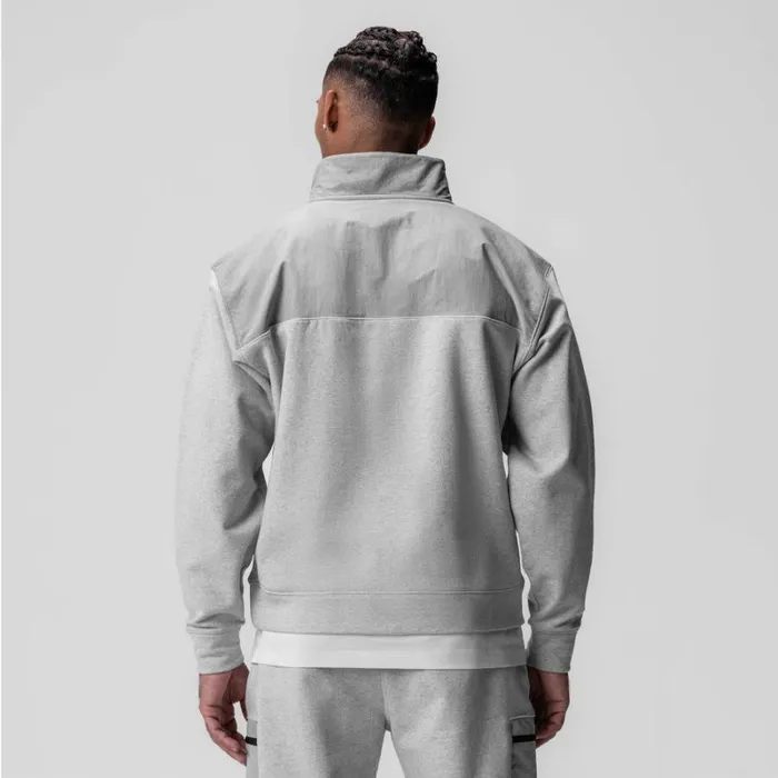 ASRV Hoodies and Sweatshirts Men TechTerry Paneled Quarter Zip Heather Grey 034wave Dye034 ASRV Hoodies and Sweatshirts Men TechTerry Paneled Quarter Zip Heather Grey 034wave Dye034