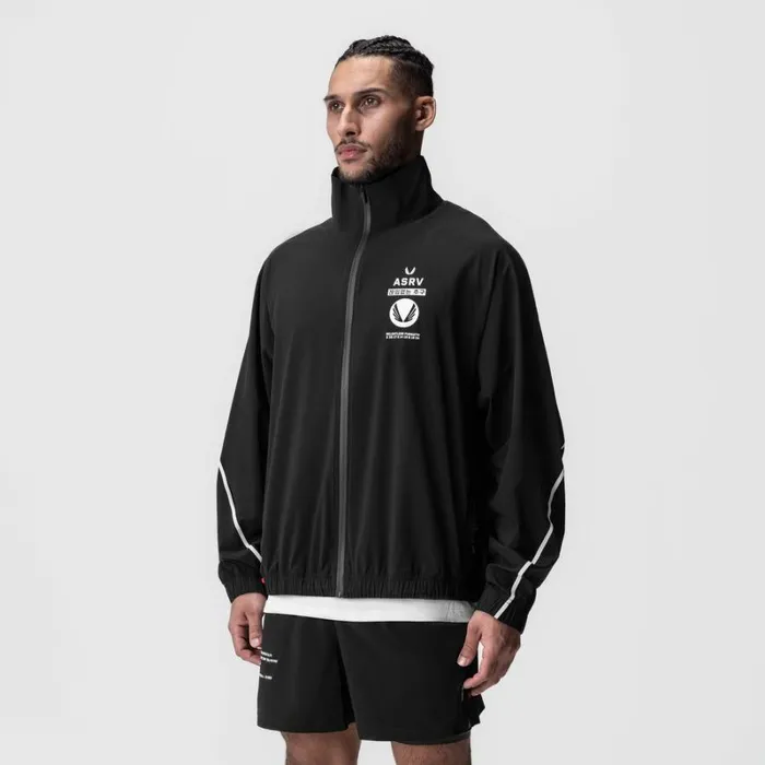 ASRV Jackets and Outerwear Men Aerotex Track Jacket Blackwhite