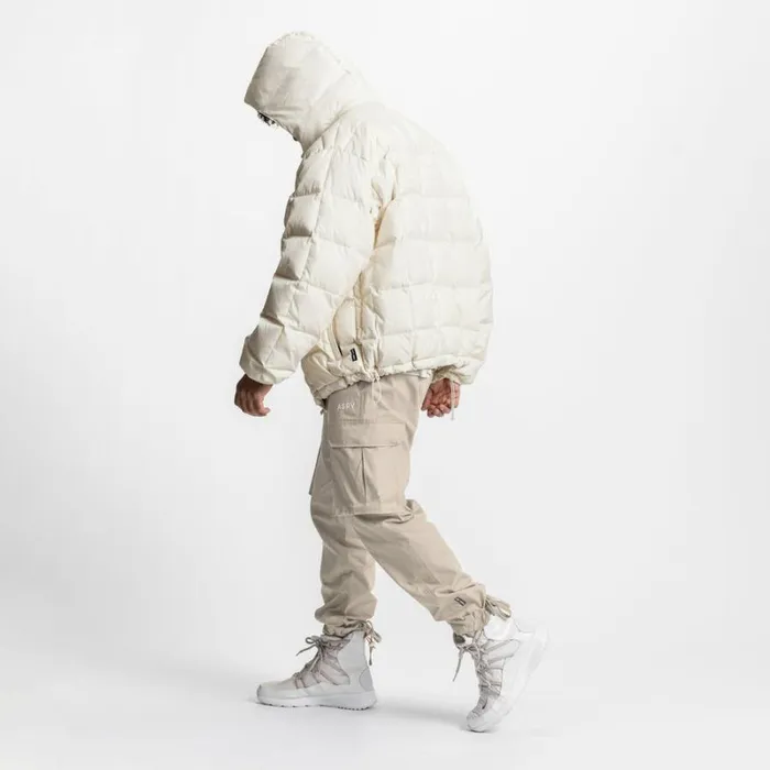 ASRV Jackets and Outerwear Men WeatherReady Down Puffer Jacket Ivory Cream