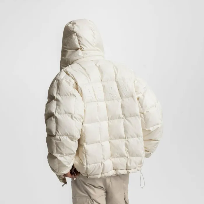 ASRV Jackets and Outerwear Men WeatherReady Down Puffer Jacket Ivory Cream