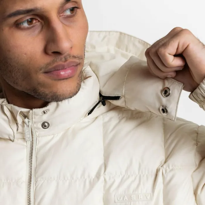 ASRV Jackets and Outerwear Men WeatherReady Down Puffer Jacket Ivory Cream