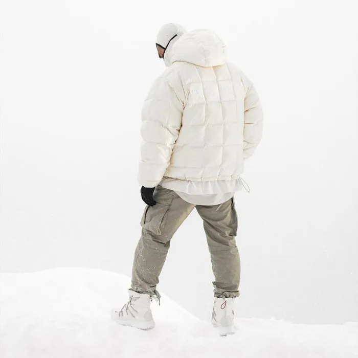 ASRV Jackets and Outerwear Men WeatherReady Down Puffer Jacket Ivory Cream