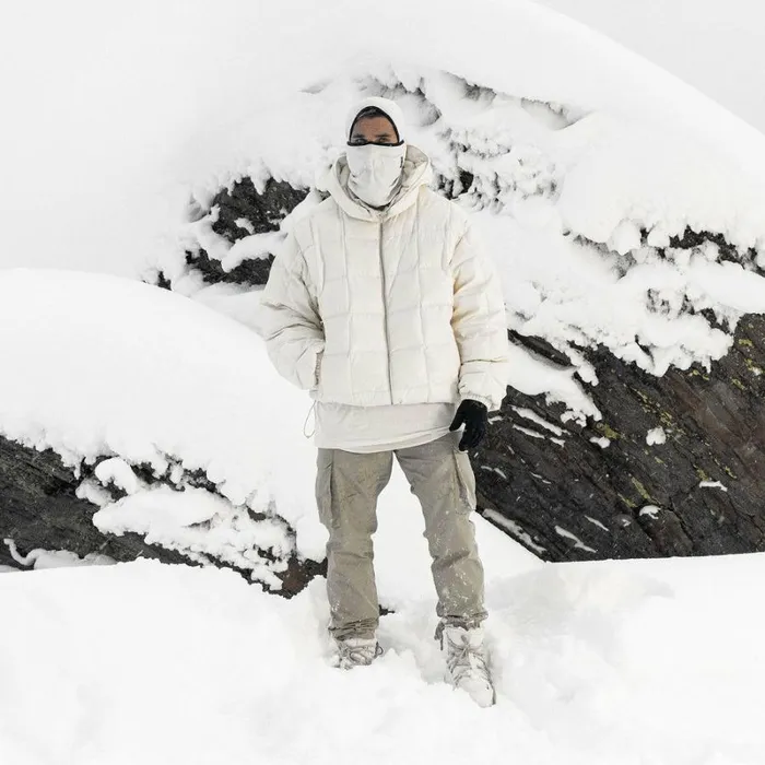 ASRV Jackets and Outerwear Men WeatherReady Down Puffer Jacket Ivory Cream